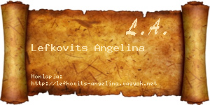 Lefkovits Angelina névjegykártya